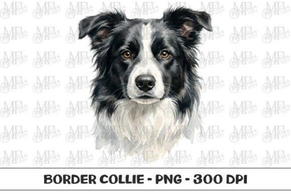 Border Collie Watercolor Portrait PNG: A Practical Guide for Digital Crafters