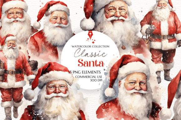 Classic Santa Clipart Sublimation: A Timeless Holiday Asset