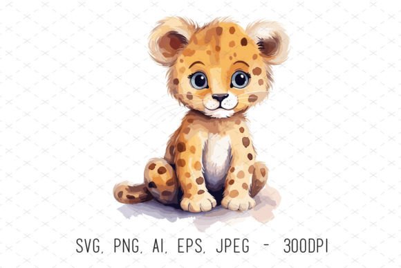 Cute Leopard Sublimation Clipart for Designers