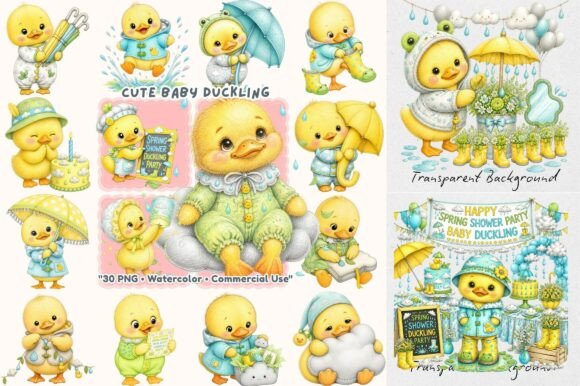 Evaluating the Spring Showers Duckling Watercolor Collection