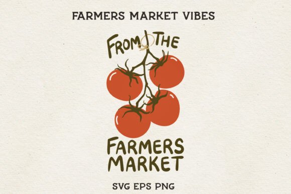 From the Farmers Market Tomato Branch Design