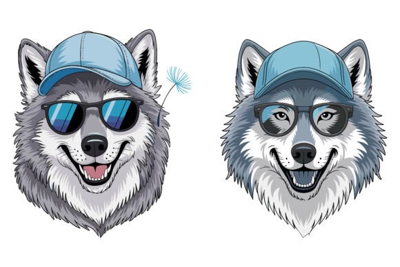 Funny Wolf Silhouette Vector: A Creative Asset for Crafters and Designers