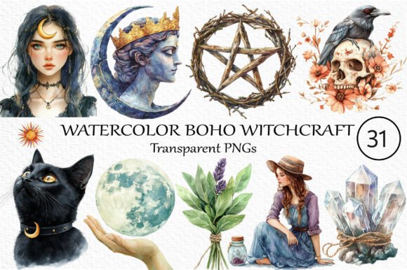 Watercolor Boho Witchcraft Clipart: A Guide to Choosing Quality Designs