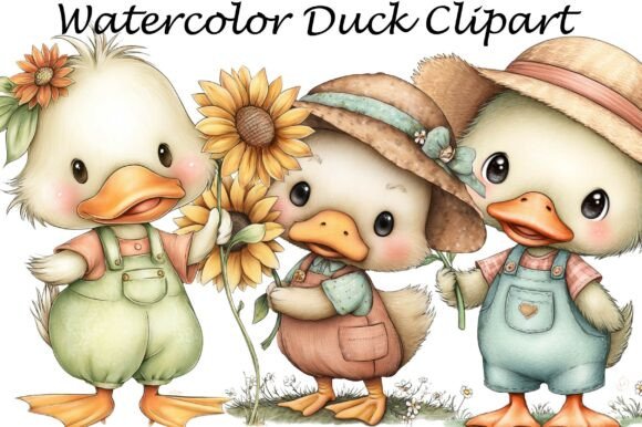 Watercolor Duck Clipart: Bringing Softness and Charm to Your Designs